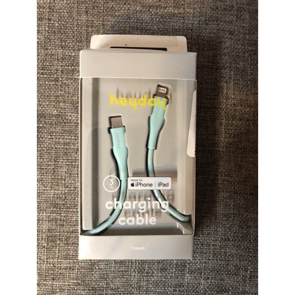 Heyday Turquoise 3 ft USB-C Charging Cable for iPhone and iPad